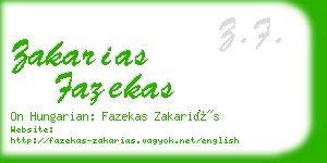 zakarias fazekas business card